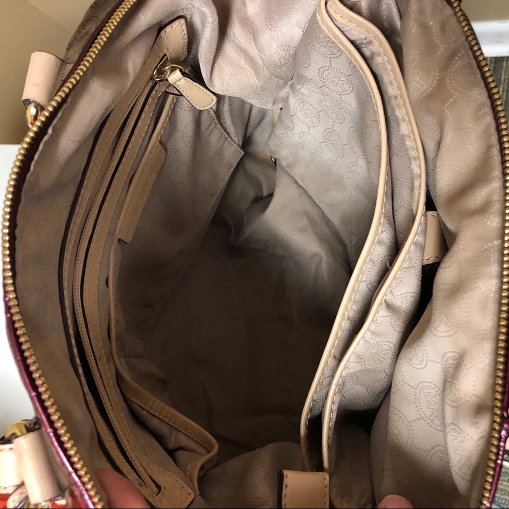 Gorgeous Red/Burgundy Large Michael Kors Purse - Picture 7 of 12